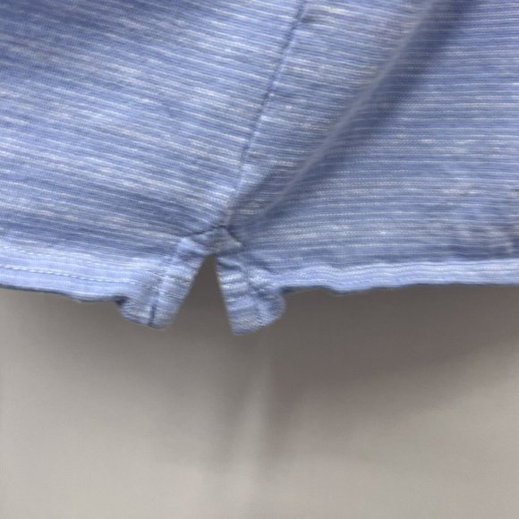 Peter Millar Collection Men's Size 2XL Golf Polo Shirt Blue Striped Linen/Cotton - Picture 5 of 6